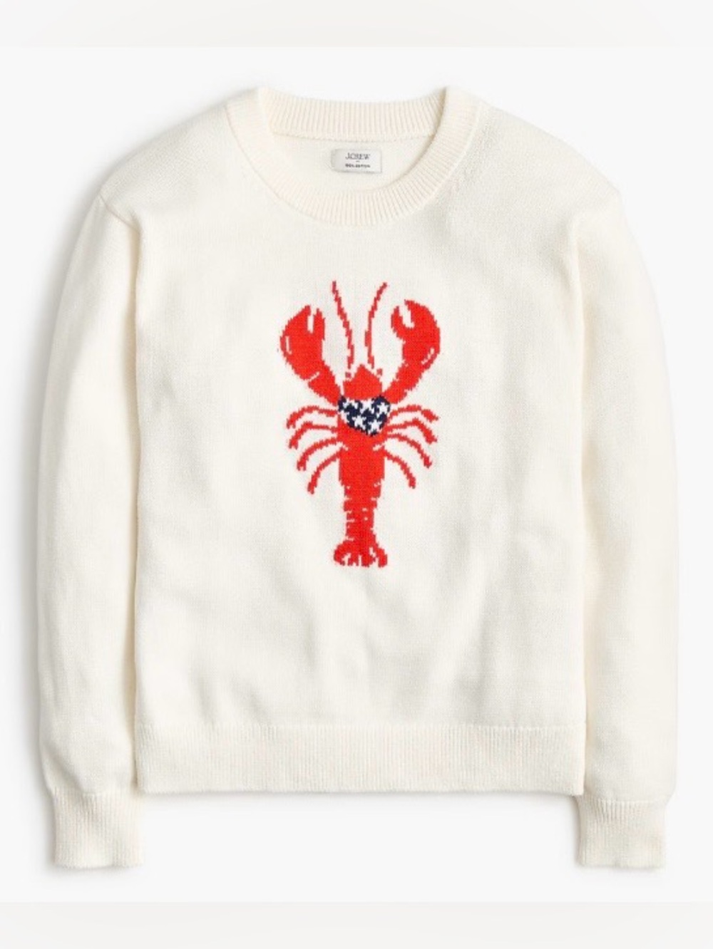 J. Crew Factory Lobster Crewneck Sweater